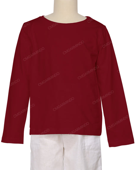 Relaxed Long Sleeve Boat Neck T-shirt