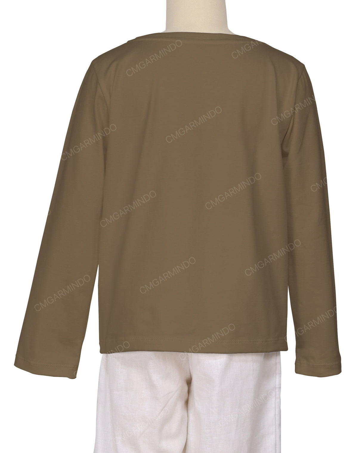 Relaxed Long Sleeve Boat Neck T-shirt