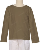 Relaxed Long Sleeve Boat Neck T-shirt