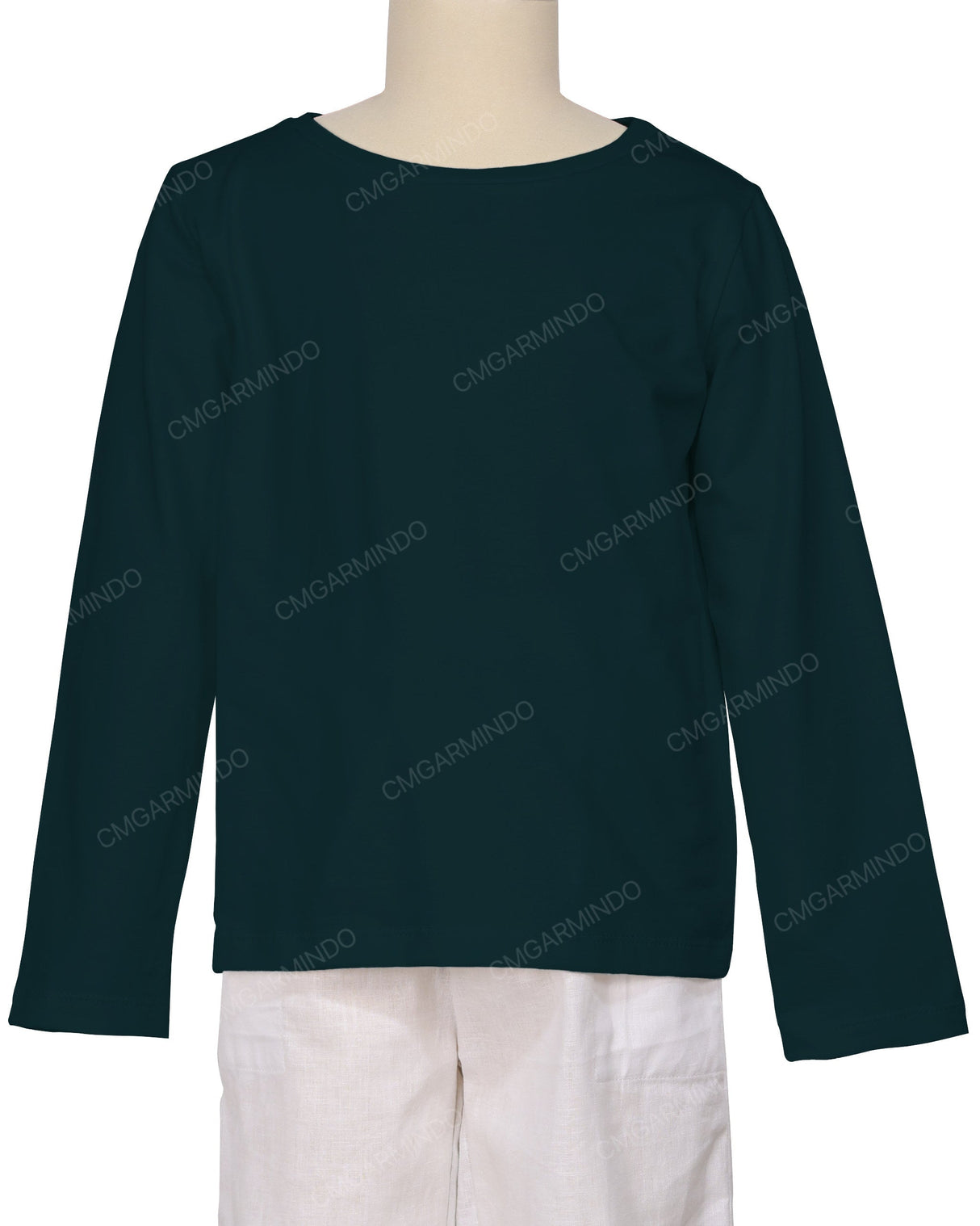 Relaxed Long Sleeve Boat Neck T-shirt