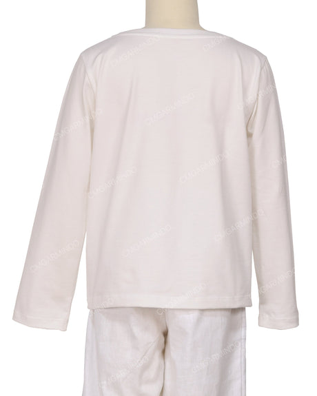 Relaxed Long Sleeve Boat Neck T-shirt
