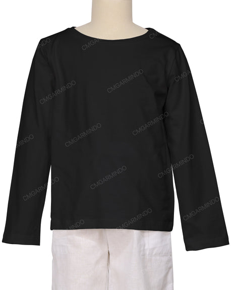 Relaxed Long Sleeve Boat Neck T-shirt