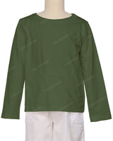 Relaxed Long Sleeve Boat Neck T-shirt