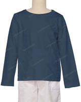 Relaxed Long Sleeve Boat Neck T-shirt