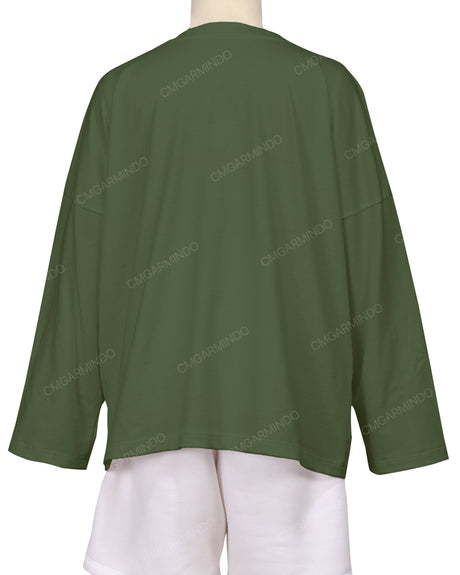 Oversized Drop Shoulder Long Sleeve T-Shirt