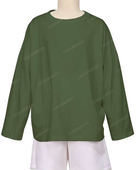 Oversized Drop Shoulder Long Sleeve T-Shirt
