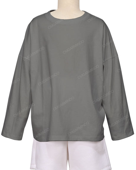 Oversized Drop Shoulder Long Sleeve T-Shirt
