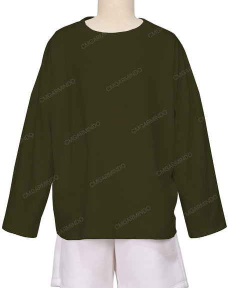 Oversized Drop Shoulder Long Sleeve T-Shirt