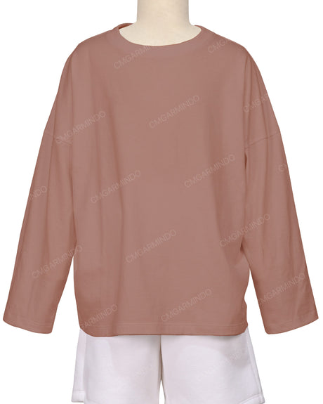 Oversized Drop Shoulder Long Sleeve T-Shirt
