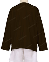 Oversized Drop Shoulder Long Sleeve T-Shirt