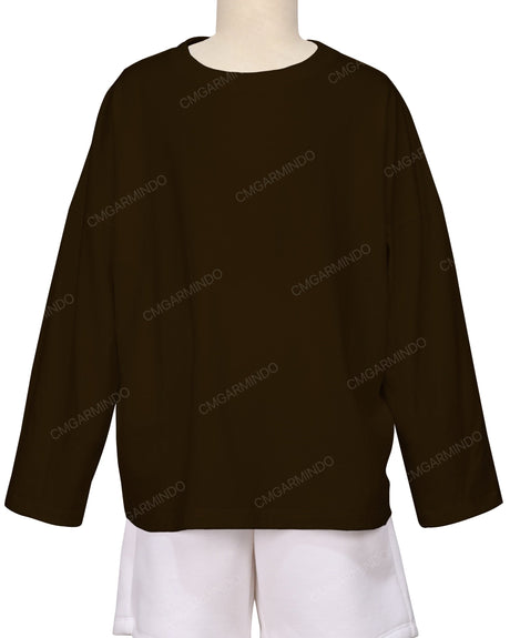 Oversized Drop Shoulder Long Sleeve T-Shirt