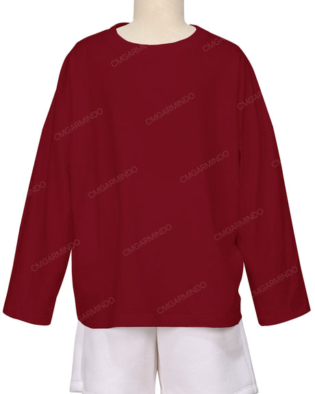 Oversized Drop Shoulder Long Sleeve T-Shirt
