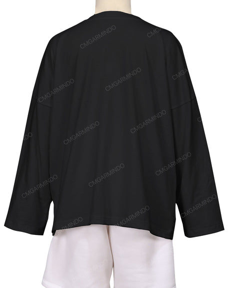 Oversized Drop Shoulder Long Sleeve T-Shirt