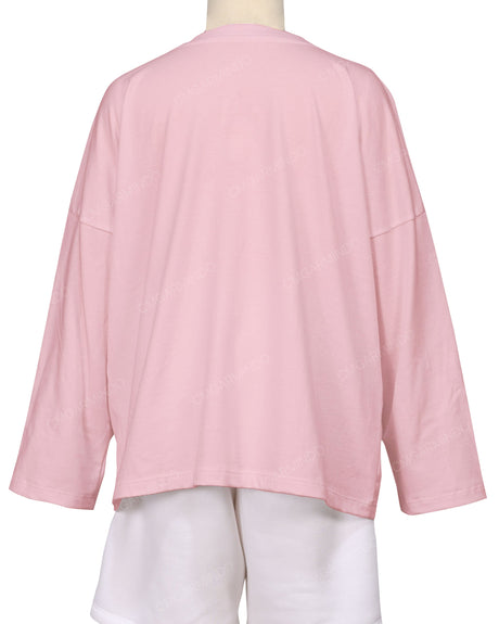 Oversized Drop Shoulder Long Sleeve T-Shirt