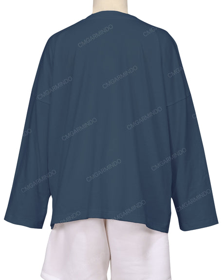 Oversized Drop Shoulder Long Sleeve T-Shirt