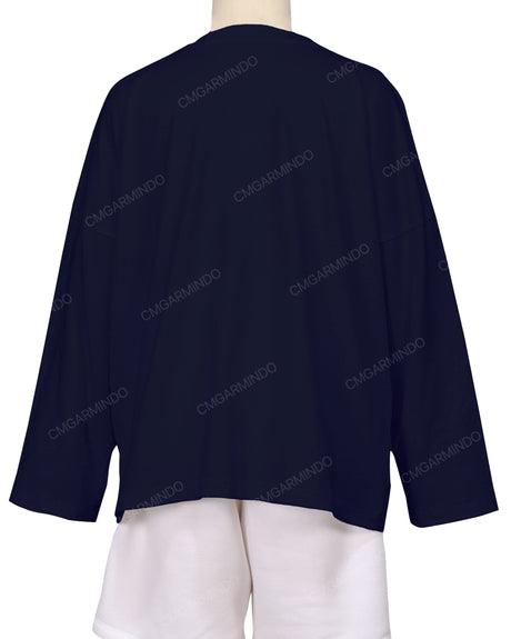 Oversized Drop Shoulder Long Sleeve T-Shirt