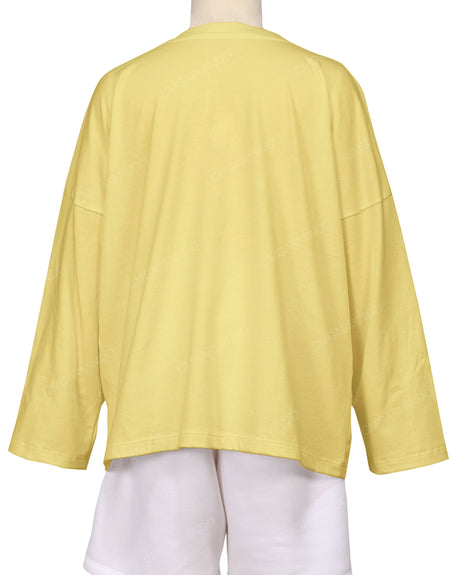 Oversized Drop Shoulder Long Sleeve T-Shirt