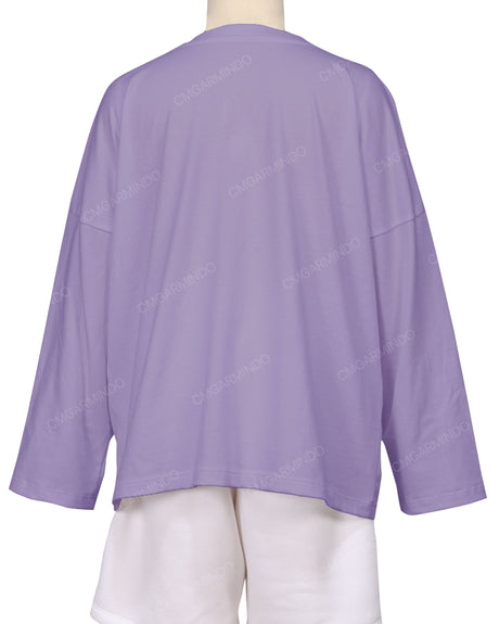 Oversized Drop Shoulder Long Sleeve T-Shirt