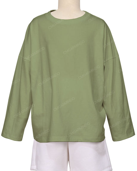 Oversized Drop Shoulder Long Sleeve T-Shirt