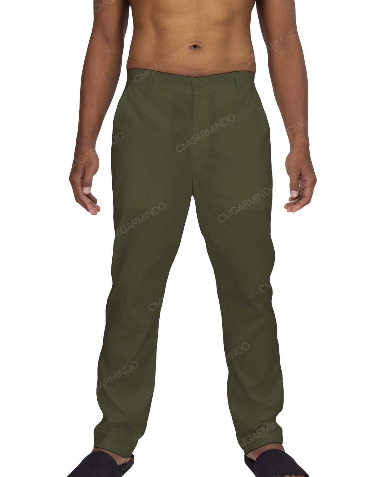 Slim Elastic Back Pants