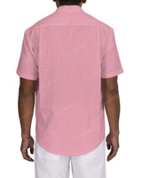 Short Sleeve Mandarin Collar Shirt