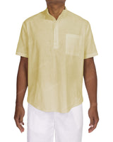 Short Sleeve Mandarin Collar Shirt