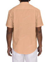 Short Sleeve Mandarin Collar Shirt
