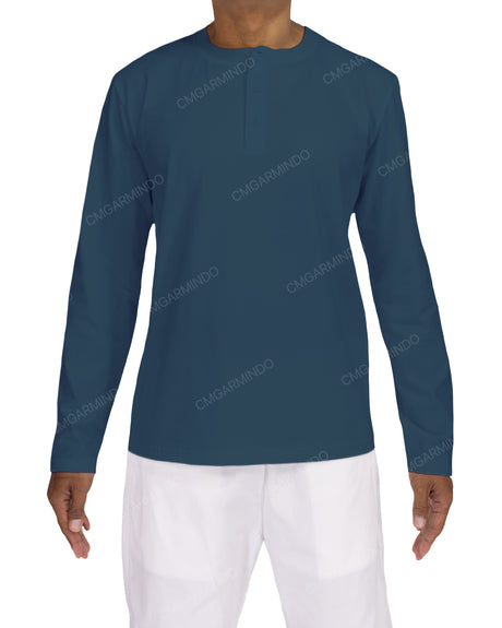 Long Sleeve Henley T-shirt