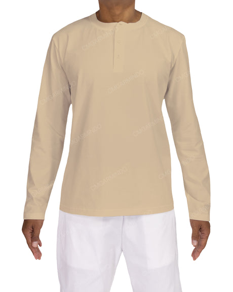 Long Sleeve Henley T-shirt