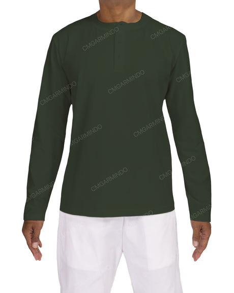 Long Sleeve Henley T-shirt