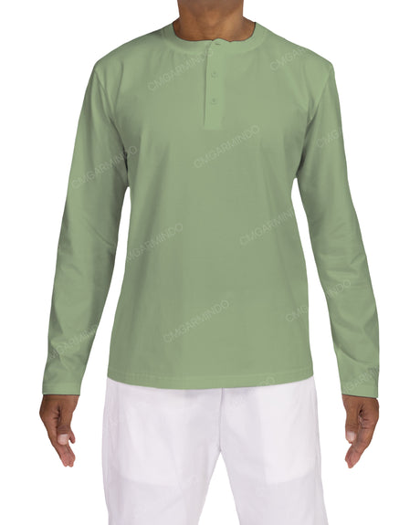 Long Sleeve Henley T-shirt