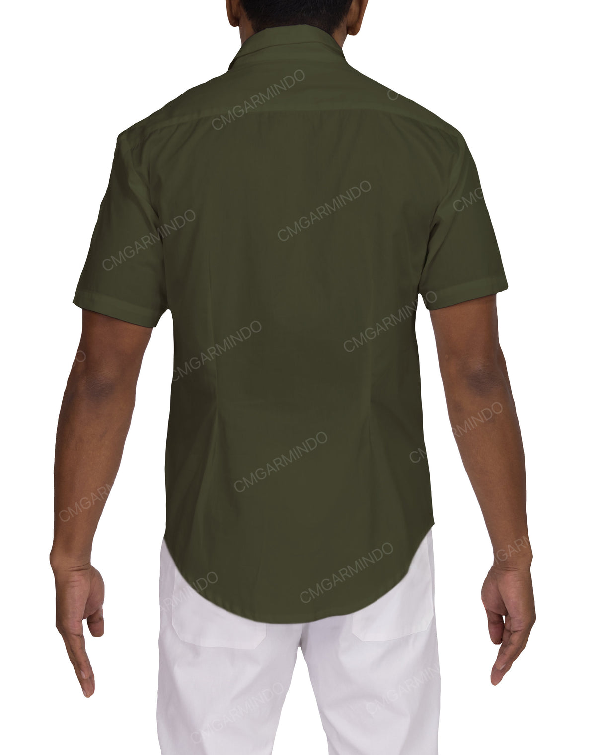 Fitted Short Sleeve Button Up Shirt