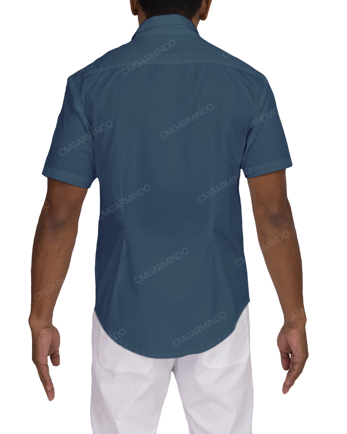 Fitted Short Sleeve Button Up Shirt