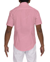 Fitted Short Sleeve Button Up Shirt