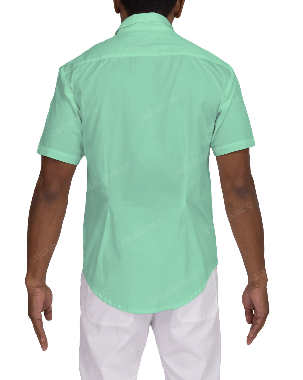 Fitted Short Sleeve Button Up Shirt