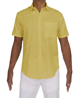Fitted Short Sleeve Button Up Shirt
