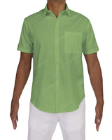 Fitted Short Sleeve Button Up Shirt