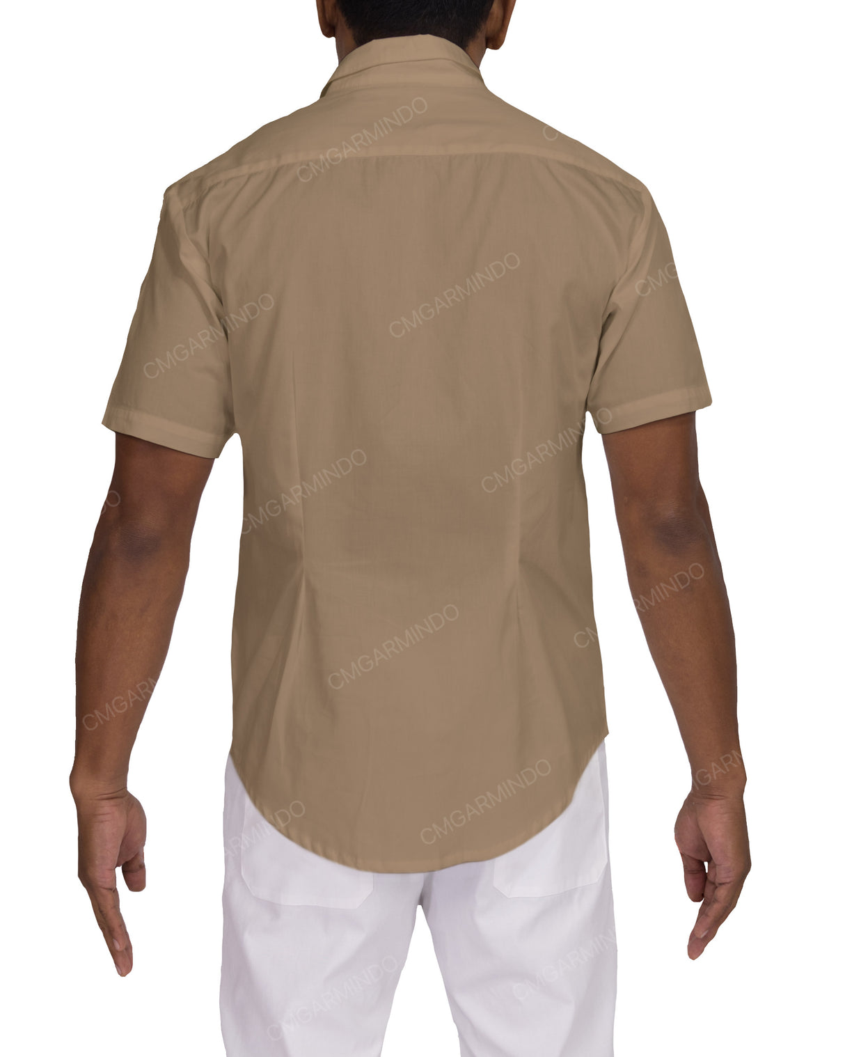 Fitted Short Sleeve Button Up Shirt