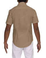 Fitted Short Sleeve Button Up Shirt