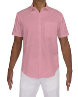 Fitted Short Sleeve Button Up Shirt