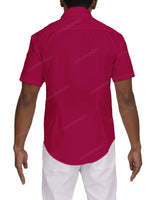 Fitted Short Sleeve Button Up Shirt