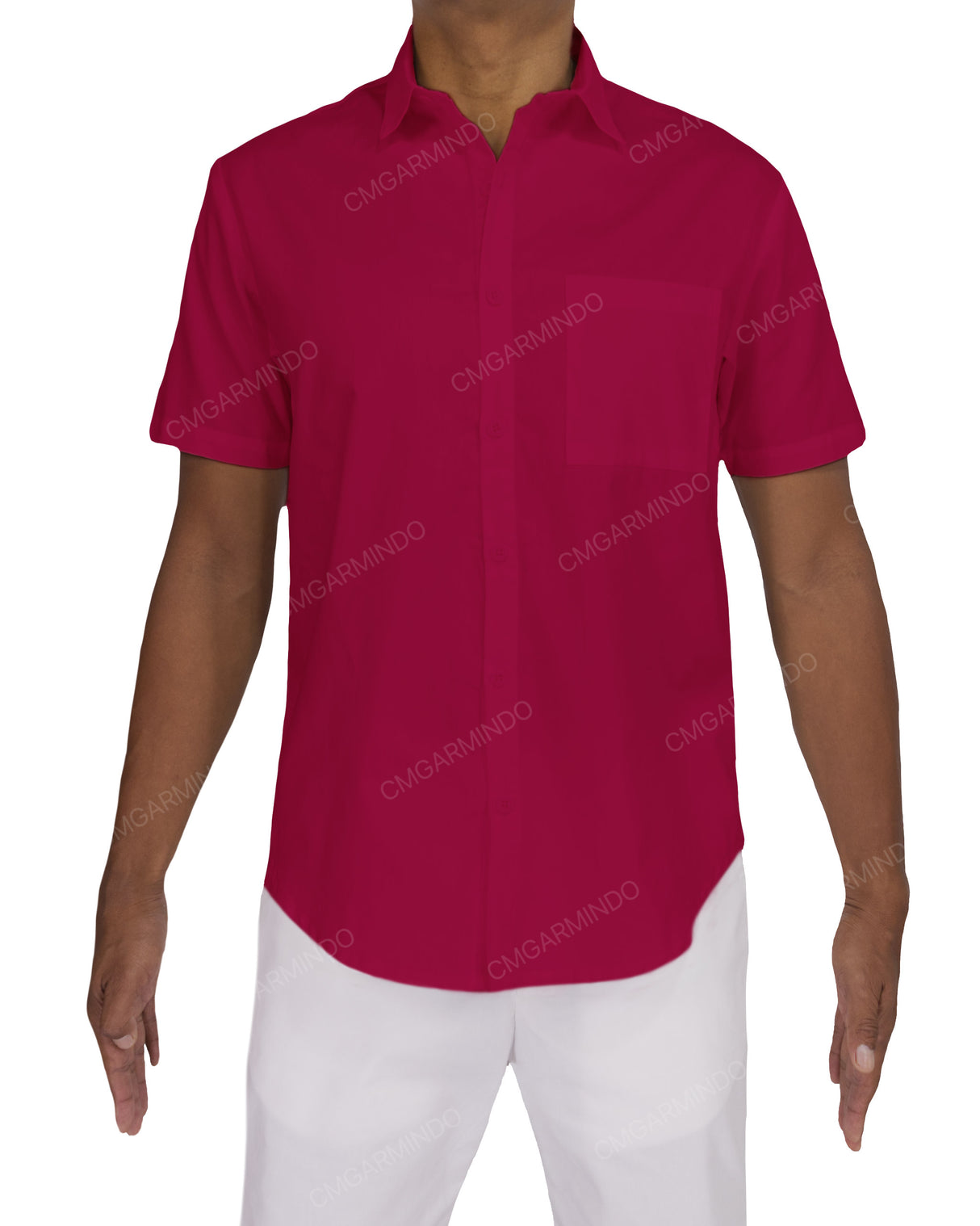 Fitted Short Sleeve Button Up Shirt