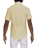 Fitted Short Sleeve Button Up Shirt