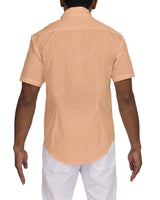 Fitted Short Sleeve Button Up Shirt