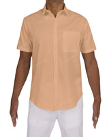 Fitted Short Sleeve Button Up Shirt