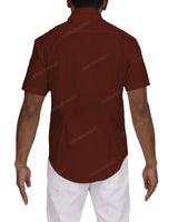 Fitted Short Sleeve Button Up Shirt
