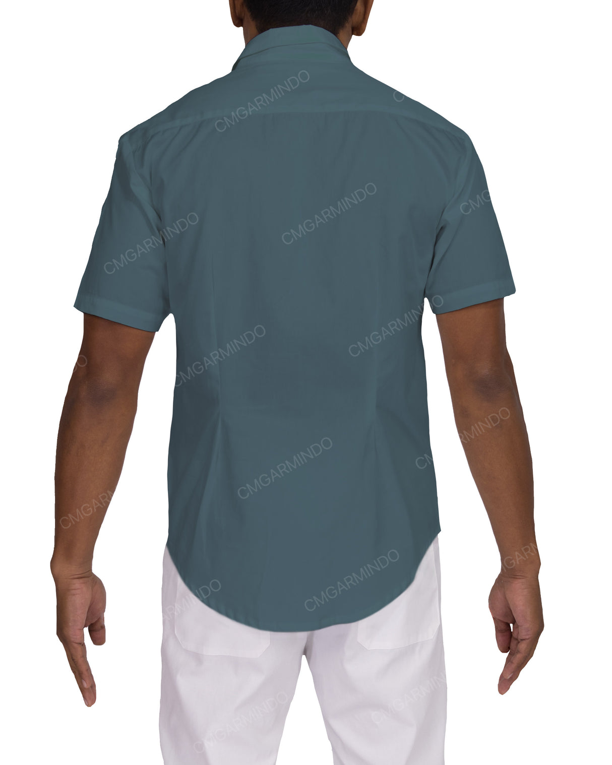 Fitted Short Sleeve Button Up Shirt