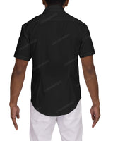 Fitted Short Sleeve Button Up Shirt