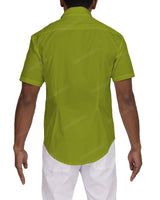 Fitted Short Sleeve Button Up Shirt