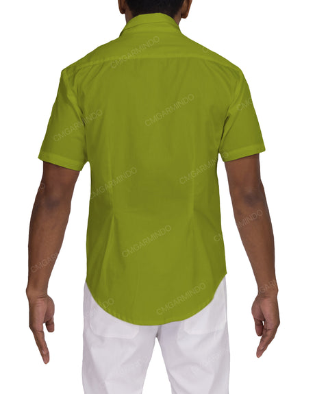 Fitted Short Sleeve Button Up Shirt